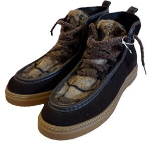 Cole Haan Women's All-Day Summit Chukka booties in dark chocolate plaid Size 10